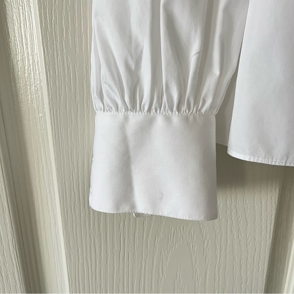 CELINE St Tropez Blouse with Broderie Anglaise - White - Size 34 - Picture 5 of 13